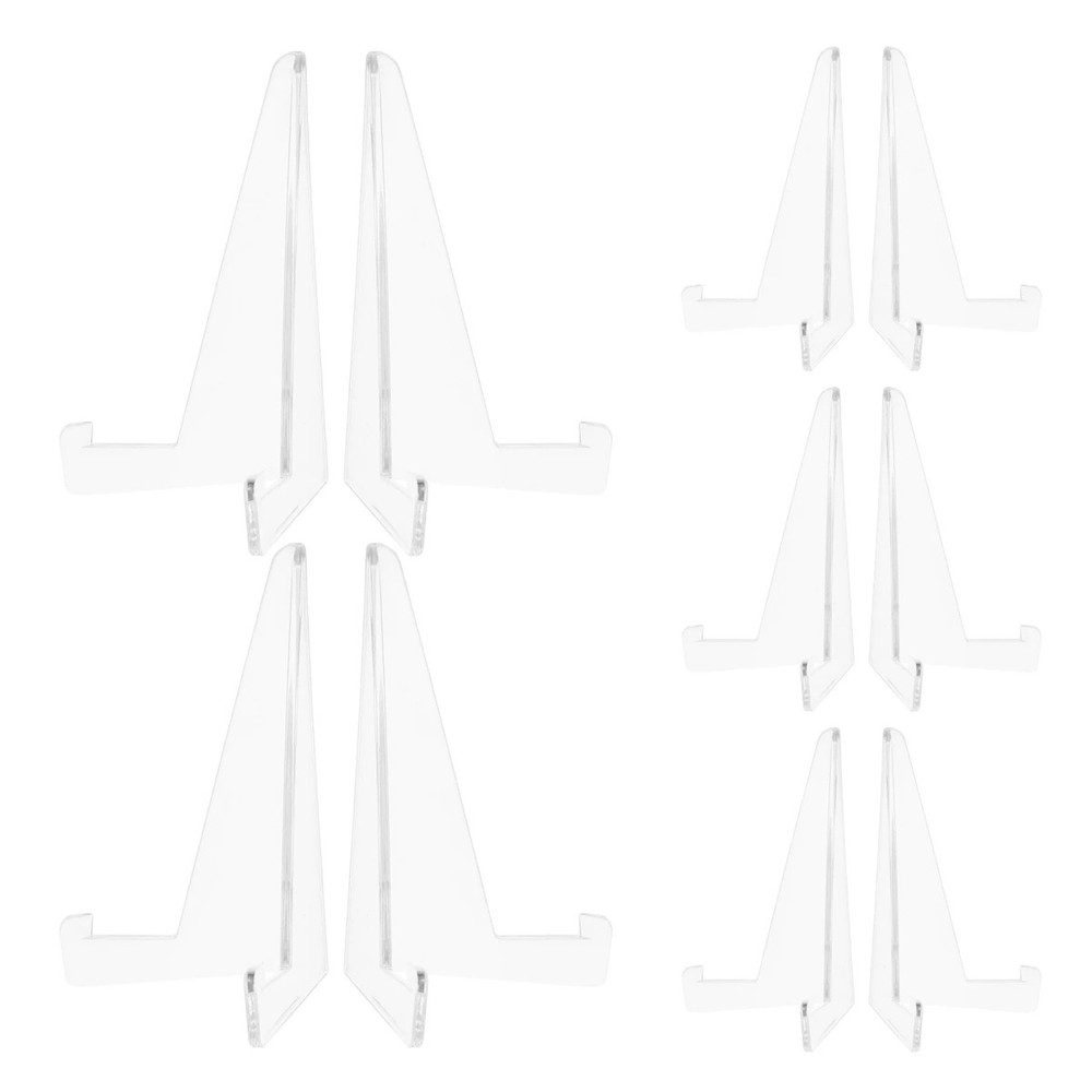 10 PCS Triangular Clear PS Display Stand Space-Saving Holder for Cards Coins New