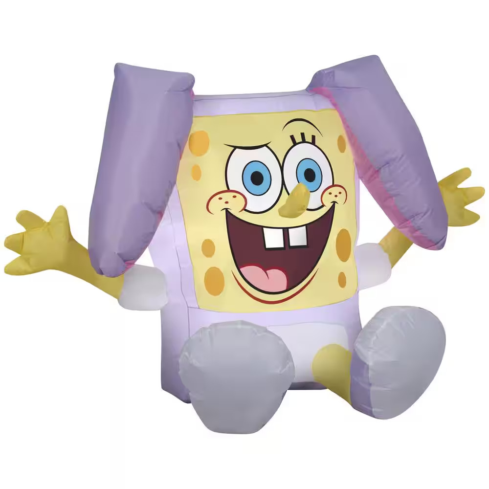 2.6Ft. Tall Airblown Spongebob in Easter Outfit