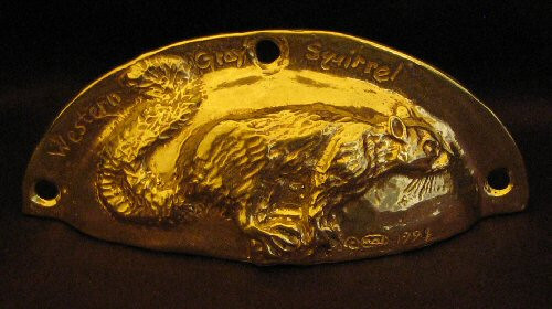 SQUIRREL Horizontal Drawer Pull, Cabinet Pull, bronze animal hardware