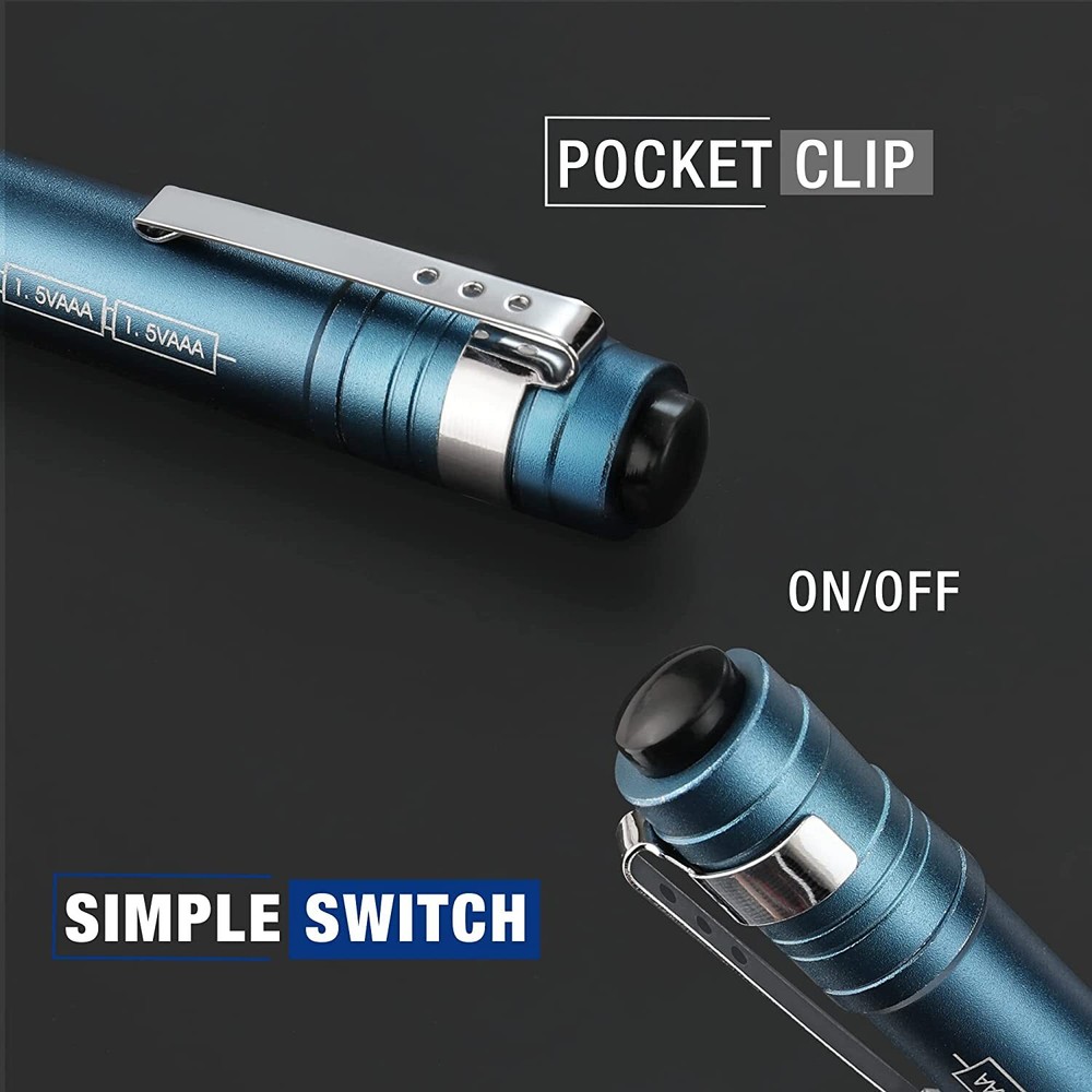 WORKPRO LED Pen Light, Aluminum Pen Flashlights 4-Pack 8AAA Batteries Include