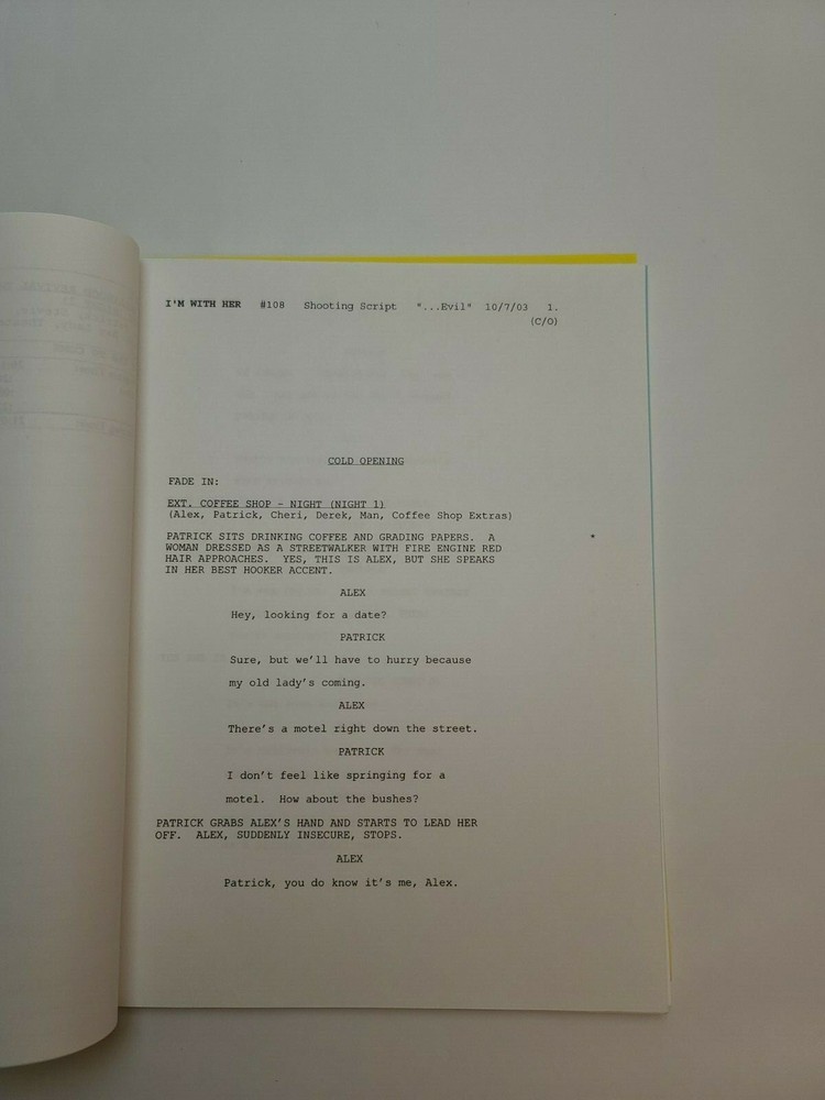 I'M WITH HER / Jack Burditt 2003 TV Script, Robert Englund "All About Evil"