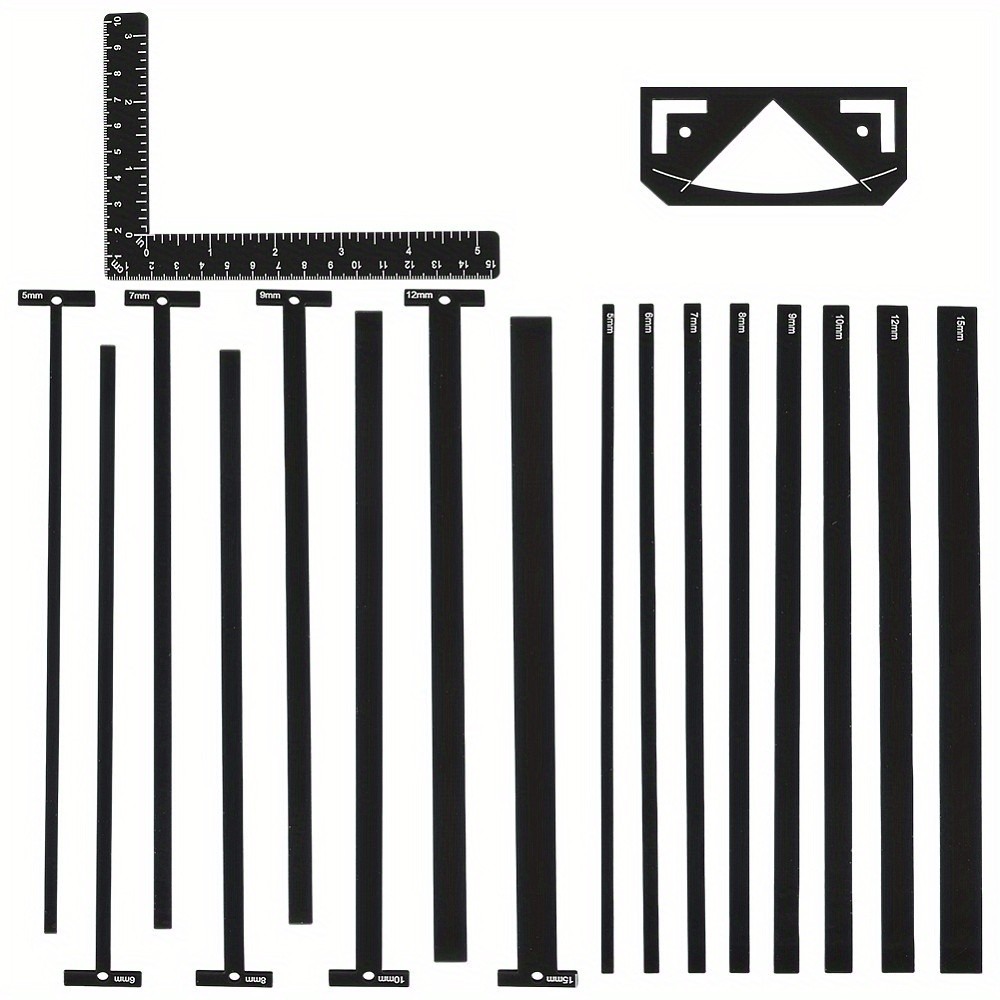 1set Acrylic Binding Tools set include Rule & Corner Miter & Eyelet Guide Tool