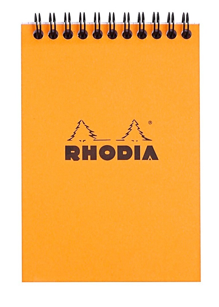 Rhodia Wirebound Notebook 6 x 8 Lined Orange