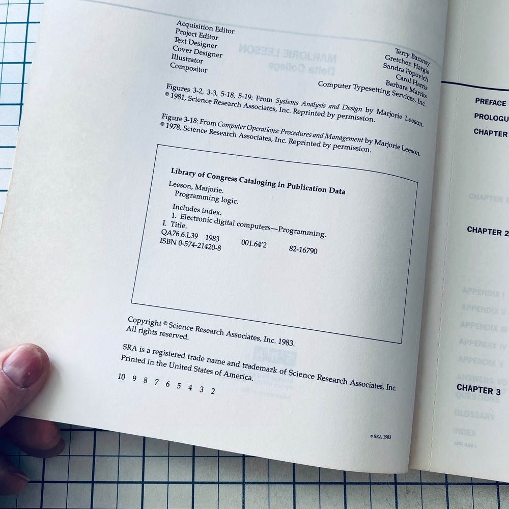 Programming Logic Marjorie Leeson IBM 1983 Vintage Computer Computing Design