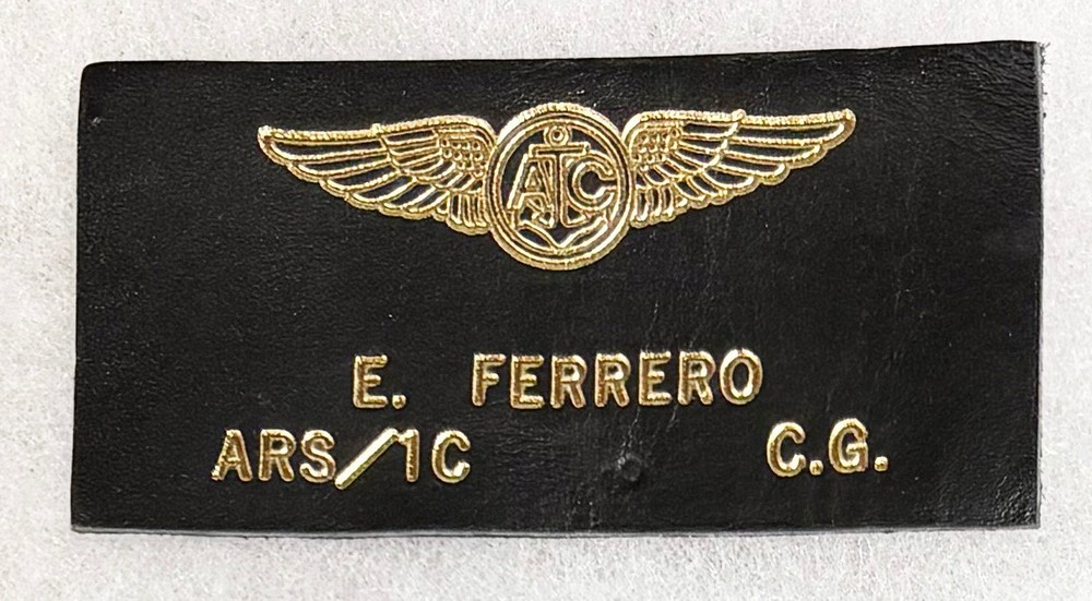USN E Ferrero Flight Jacket Name Tag