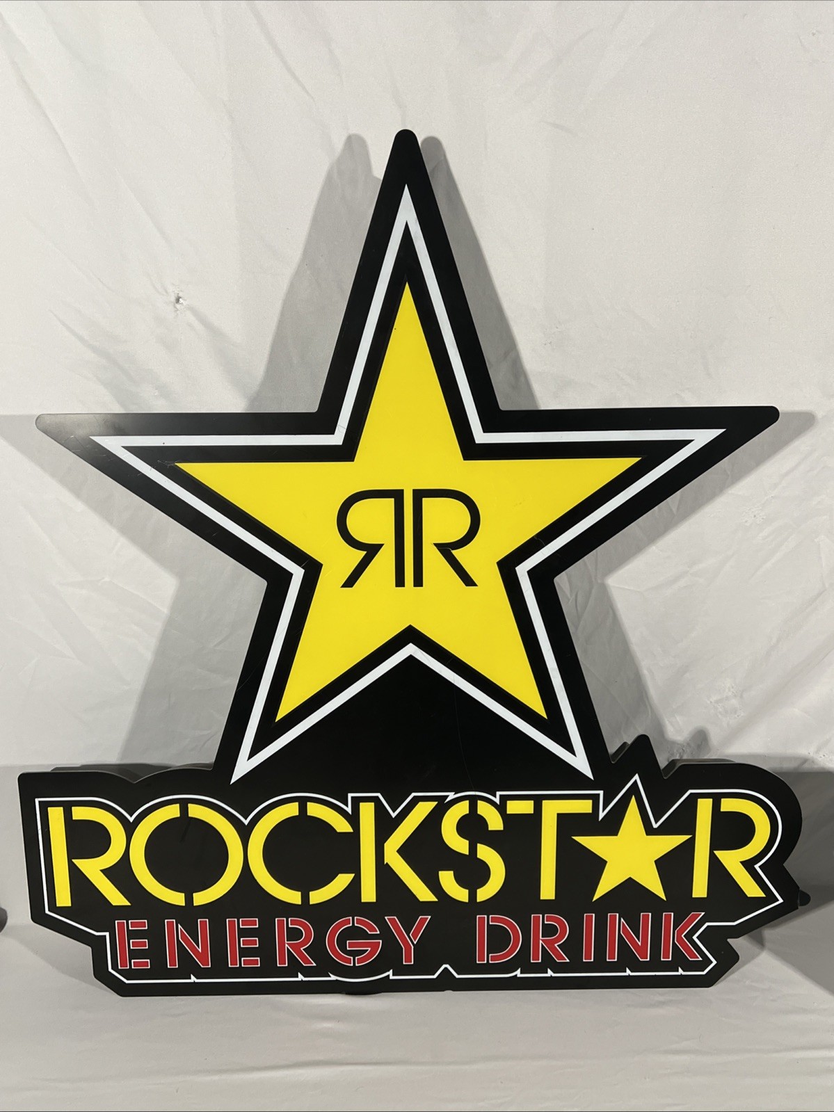 Rockstar Energy Drink Electric Led Light Wall Sign 30” H 28” W See Description