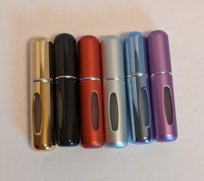 Refillable Perfume Mini Atomizer Spray Bottles Lot of 6