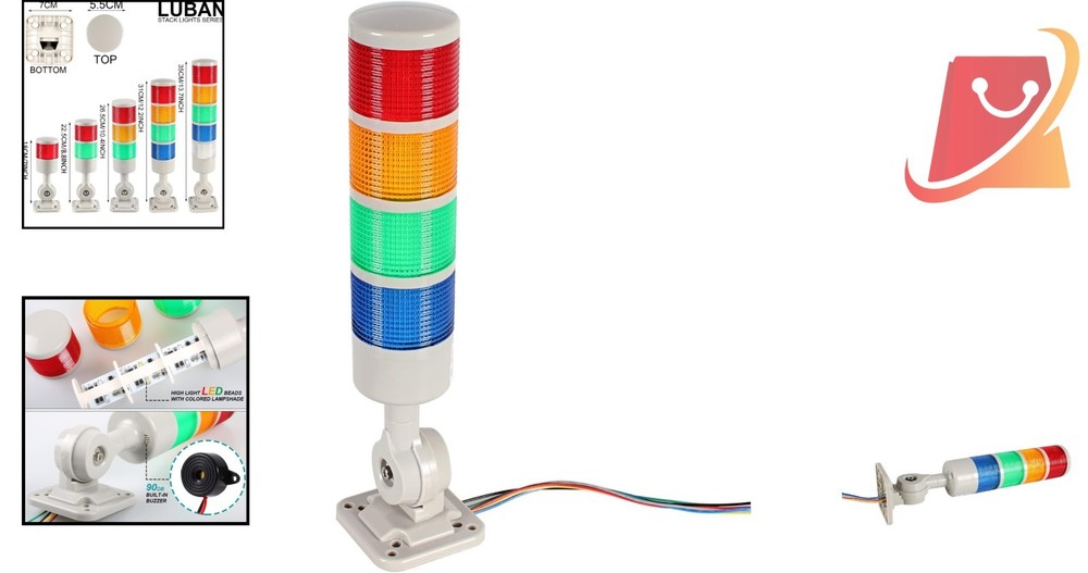Led Signal Tower Stack Lights Industrial Warning Lights 4-Layer 12V24V