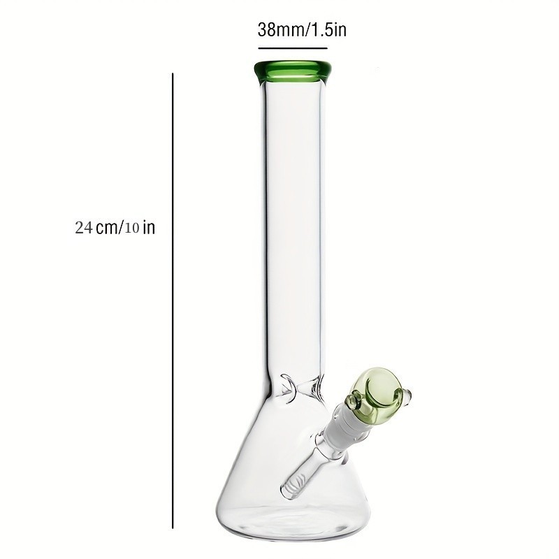 10 inch Heavy Glass Bong Water Pipe Smoking Bong Beaker + 14mm Bowl hookah USA