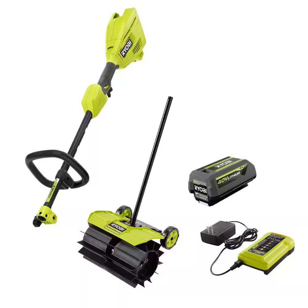 40V Expand-It Cordless Battery Attachment Capable Powerhead Kit with Rubber Swee