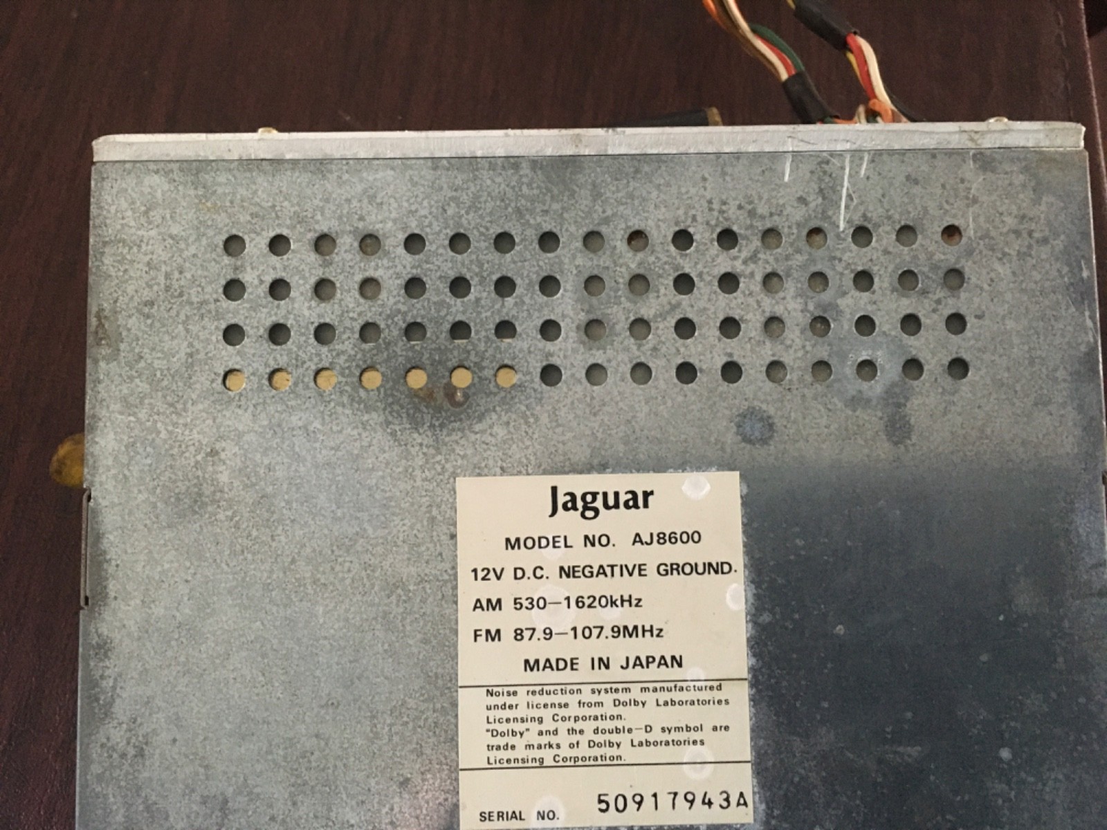 1985-1987 Jaguar XJS XJ6 Radio AJ8600 FM Cassette