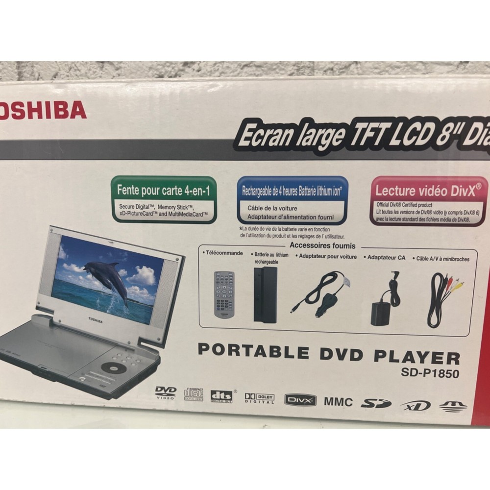 Toshiba 8” Diagonal Widescreen Portable DVD Player