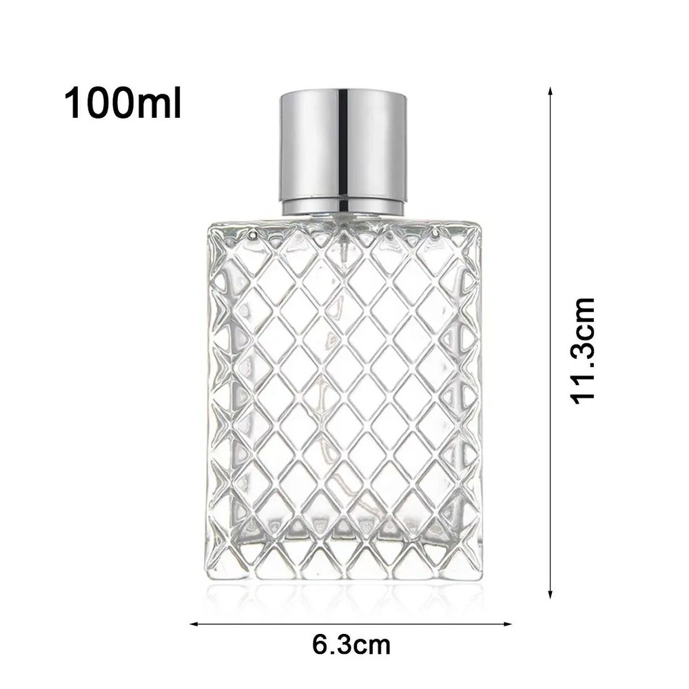 Empty Perfume Bottle Thick Glass Refillable Spray Atomizer Luxury Bottle 100ML