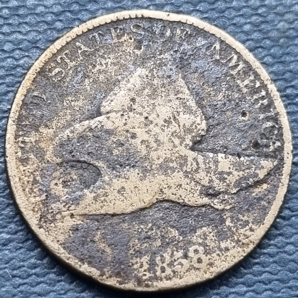 1858 Flying Eagle Cent 1c Circulated Details #101125