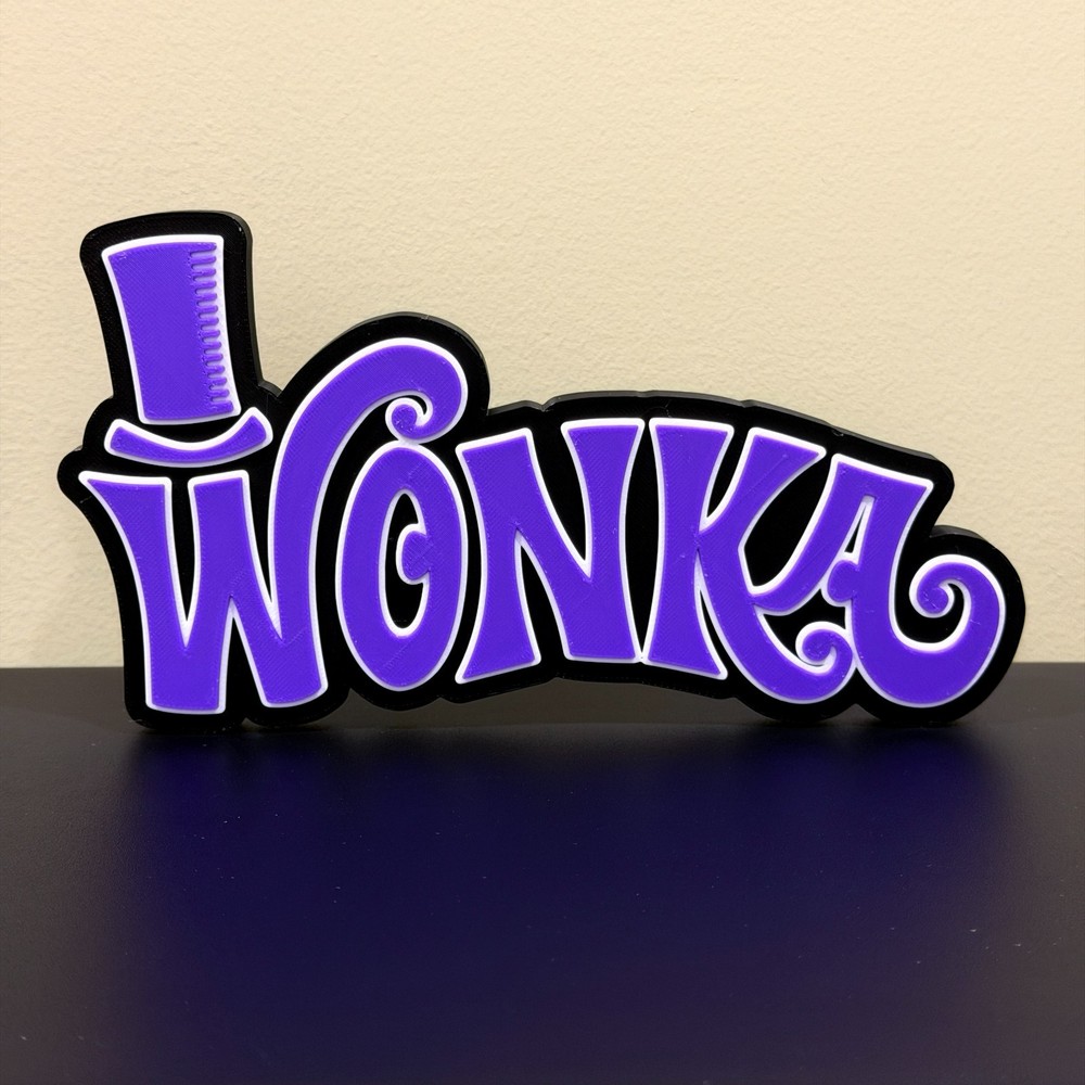 William Wonka Decor Sign 3D Printed Display