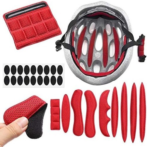 Durable Bicycle Helmet Padding Kit - 9 Replacement Cushions for All Helmets