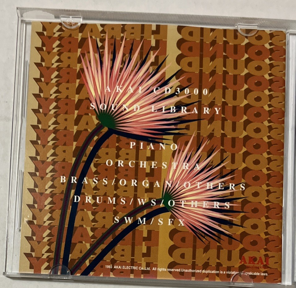 Akai Professional CD3000 Sound Library Akai Format Sample/Sampling CD 1993