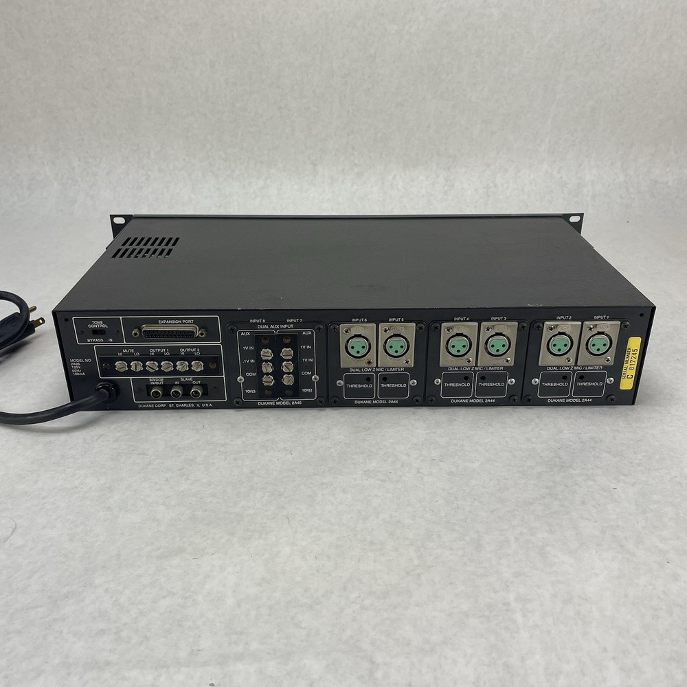 Dukane 2A96 8-Channel Mixer Missing Knob