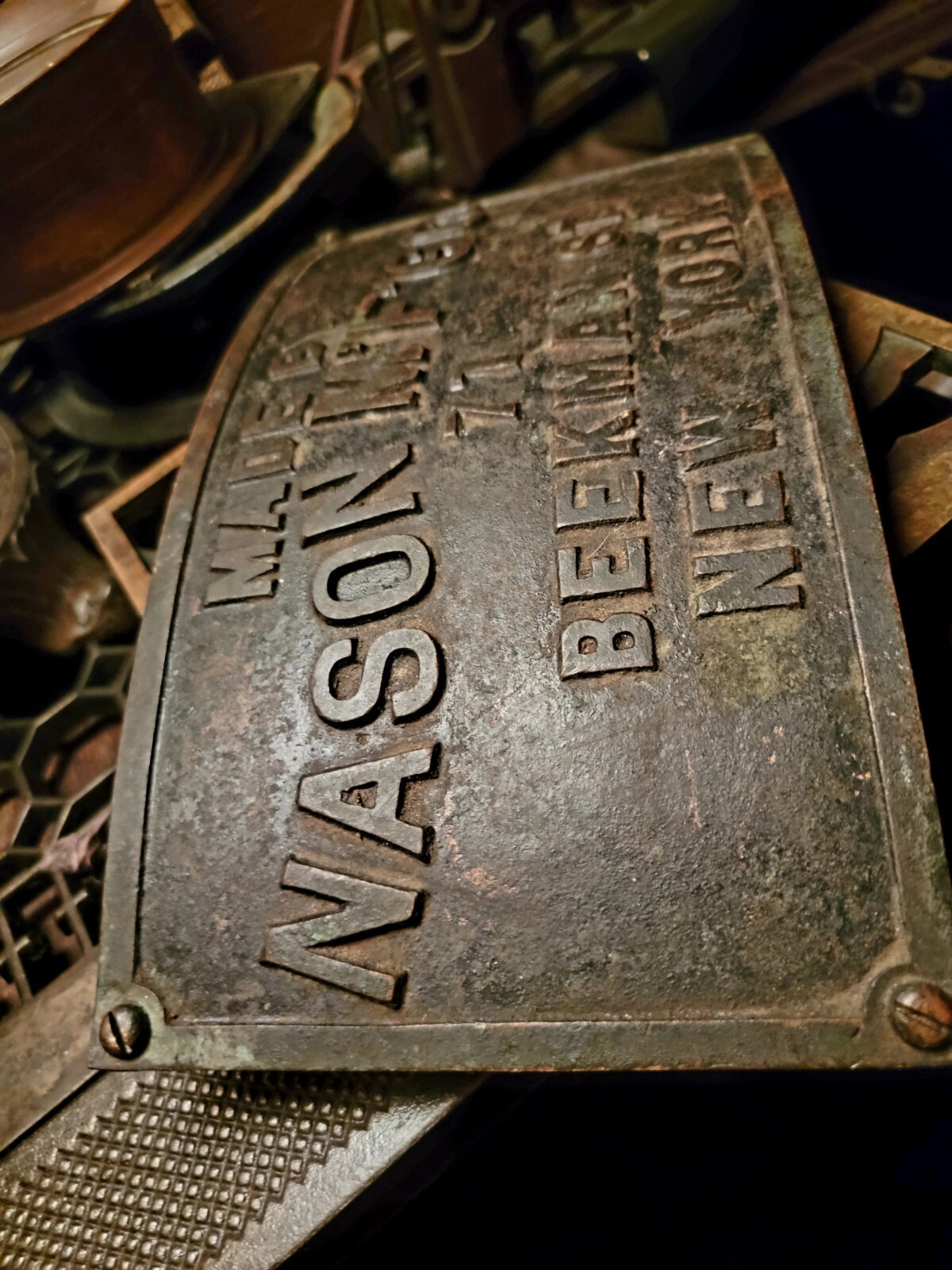 Antique Joseph/Carleton NASON M'F'G Early NYC Steam Makers Plaque