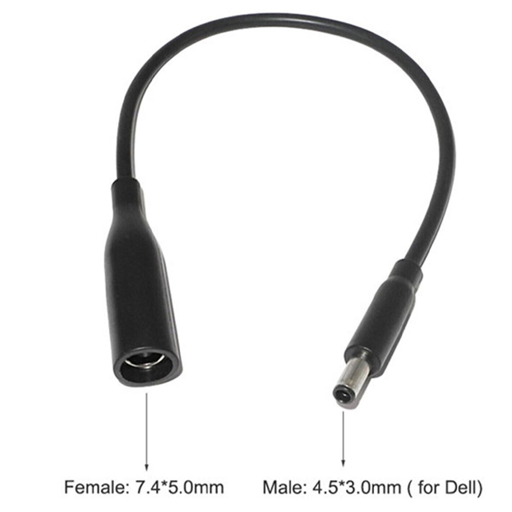 10-100PCS Power Charger Converter Adapter Cable For DELL 7.4mm To 4.5mm Lot