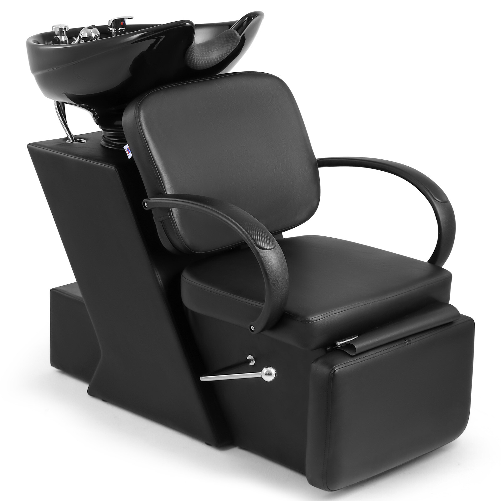 Barber Backwash Shampoo Chair Ceramic Bowl Sink Salon Beauty Spa Stylist Station