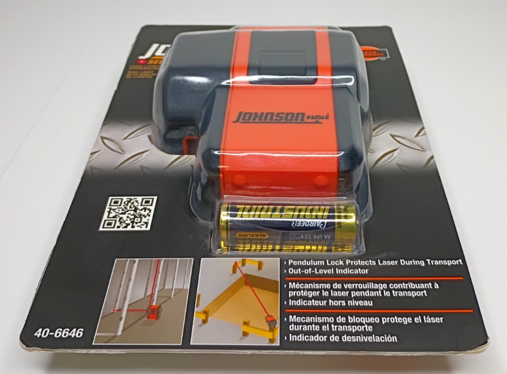 NEW Johnson Level 40-6646 Self-Leveling 3 Dot Laser