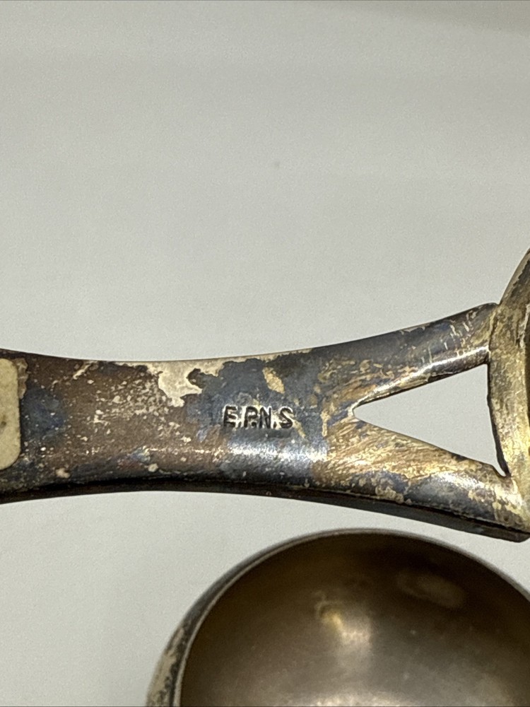 Vintage Silver Plated Tea Bag Strainer with Handle and Catch Dish, EPNS