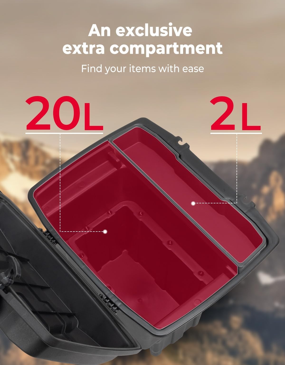 KEMIMOTO UTV Cargo Bed Storage Box for Polaris Ranger 1500 XD 2024-2026 5.8GAL