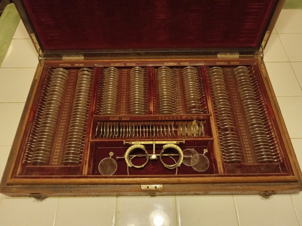 Antique Optical Optometry Eye Exam Testing Kit