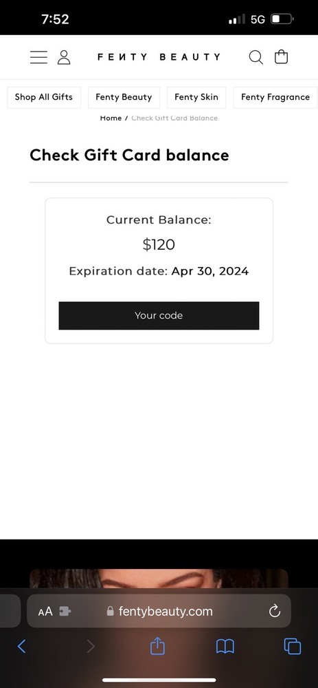 Fenty Gift Card