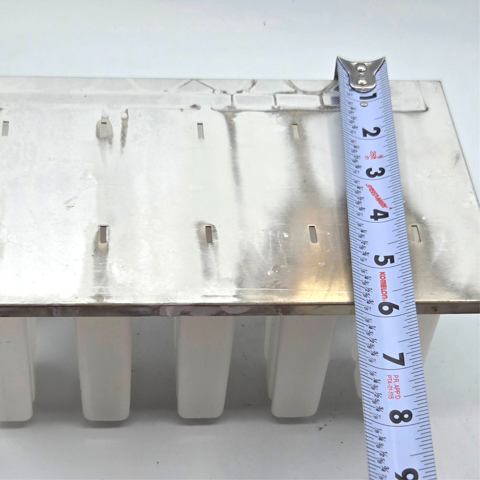 VINTAGE Stainless Steel And Plastic Popsicle Mold for 10 Ice Pops