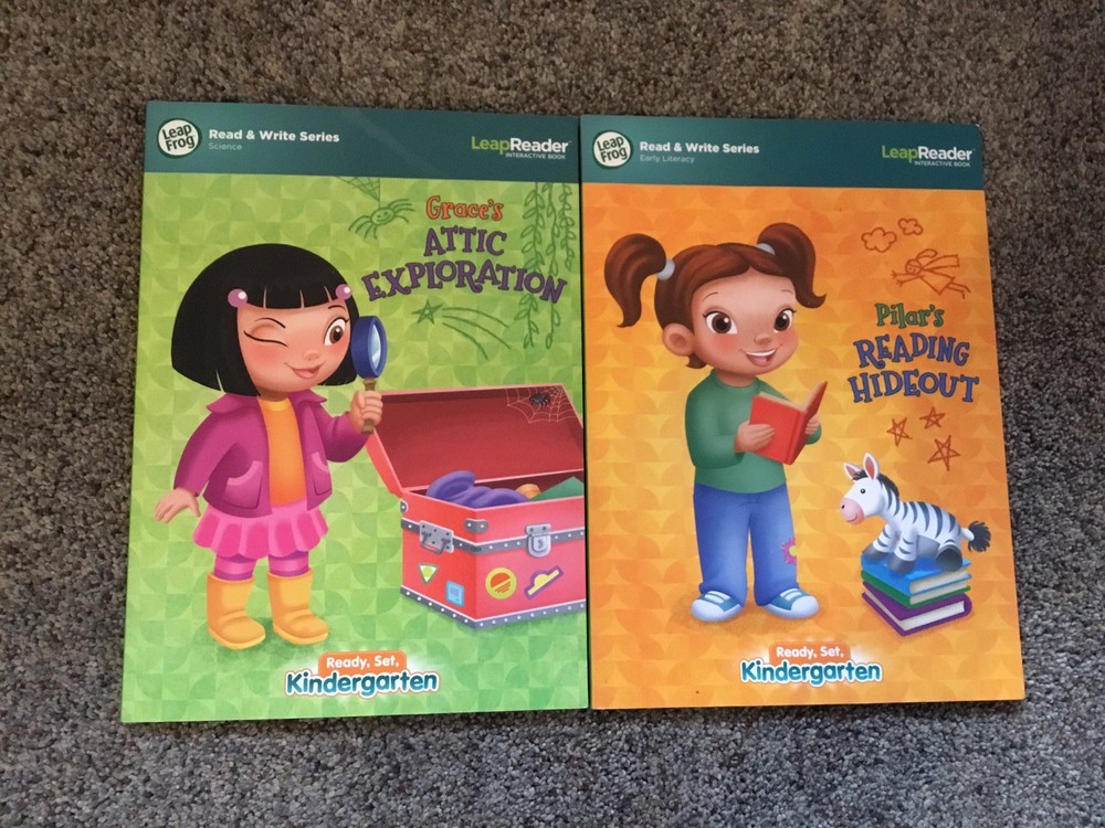 Lot 2 LeapFrog LeapReader Read & Write Series Books — READY, SET, KINDERGARTEN