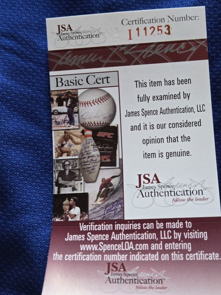 Thomas Robinson Autograph Kansas Jersey Jsa Certificate