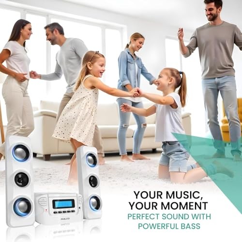 Stereo Shelf Systems Compact CD Shelf System with Digital FM Stereo White