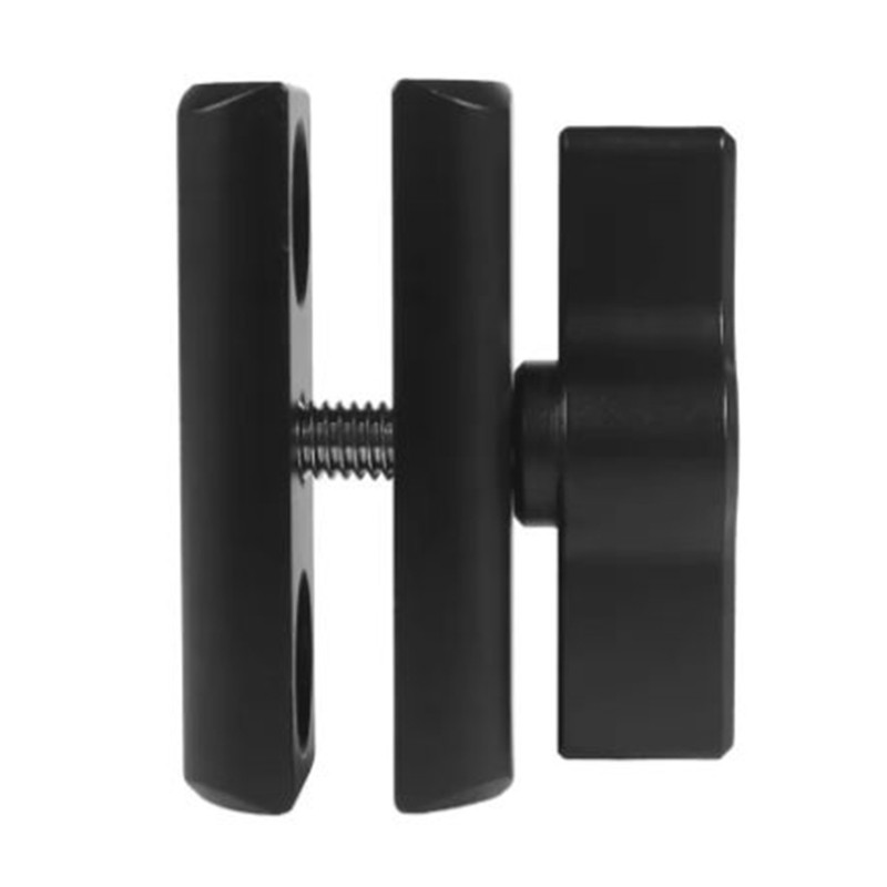 Double Socket Arm Clamp For 17mm Ballhead Camera Mount Holder