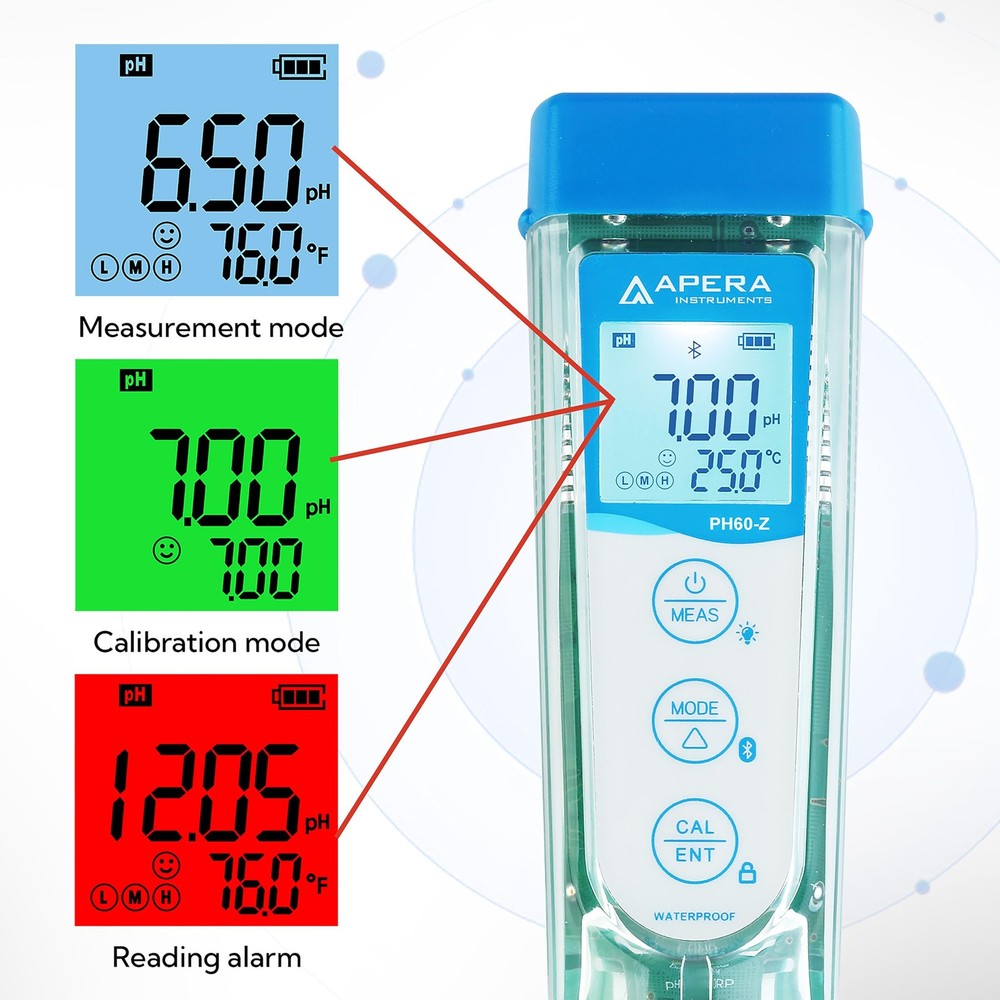 APERA INSTRUMENTS AI3711 PH60-Z Bluetooth Smart pH Tester Powered by ZenTest...