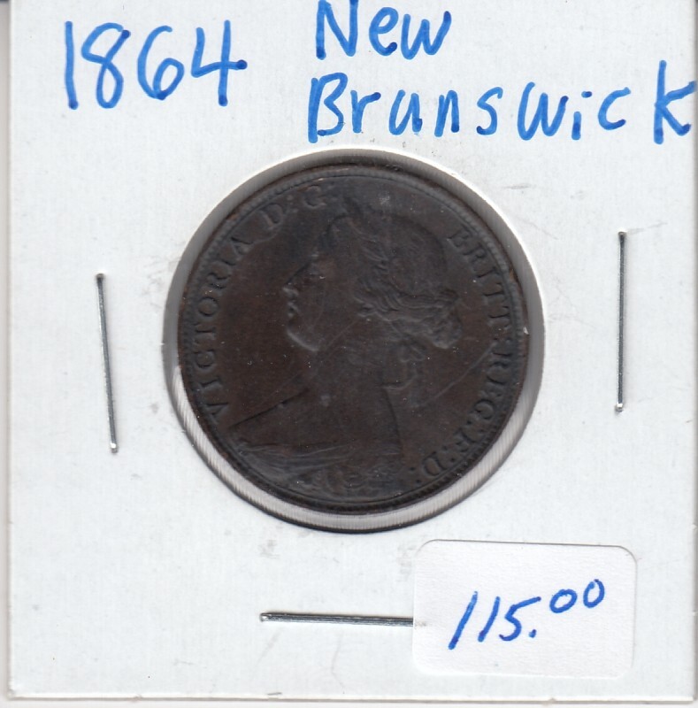 1864 New Brunswick Large Cent