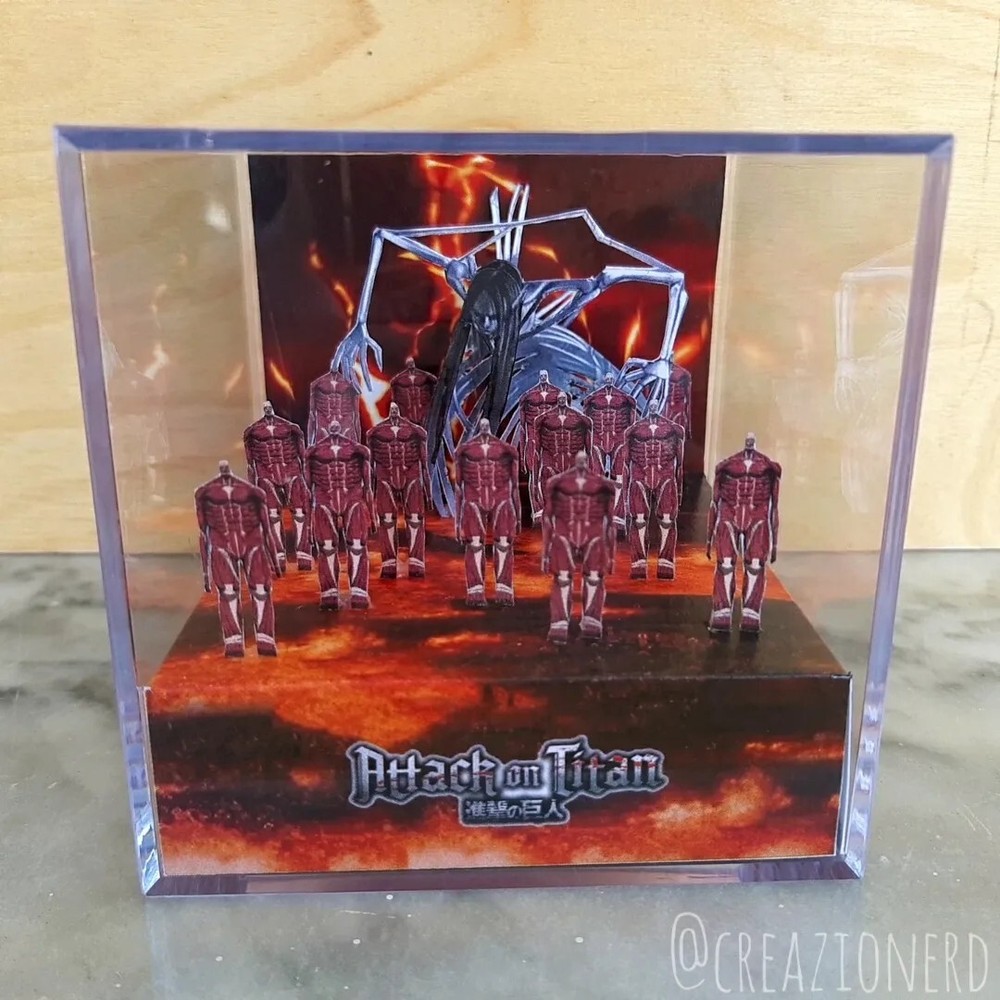 CUBE CUBE DIORAMA BIG PIXEL BOX ATTACK ON TITAN Eren Rumbling
