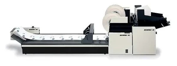 Accufast KT2 tabber with FX feeder and 3FV Conveyor