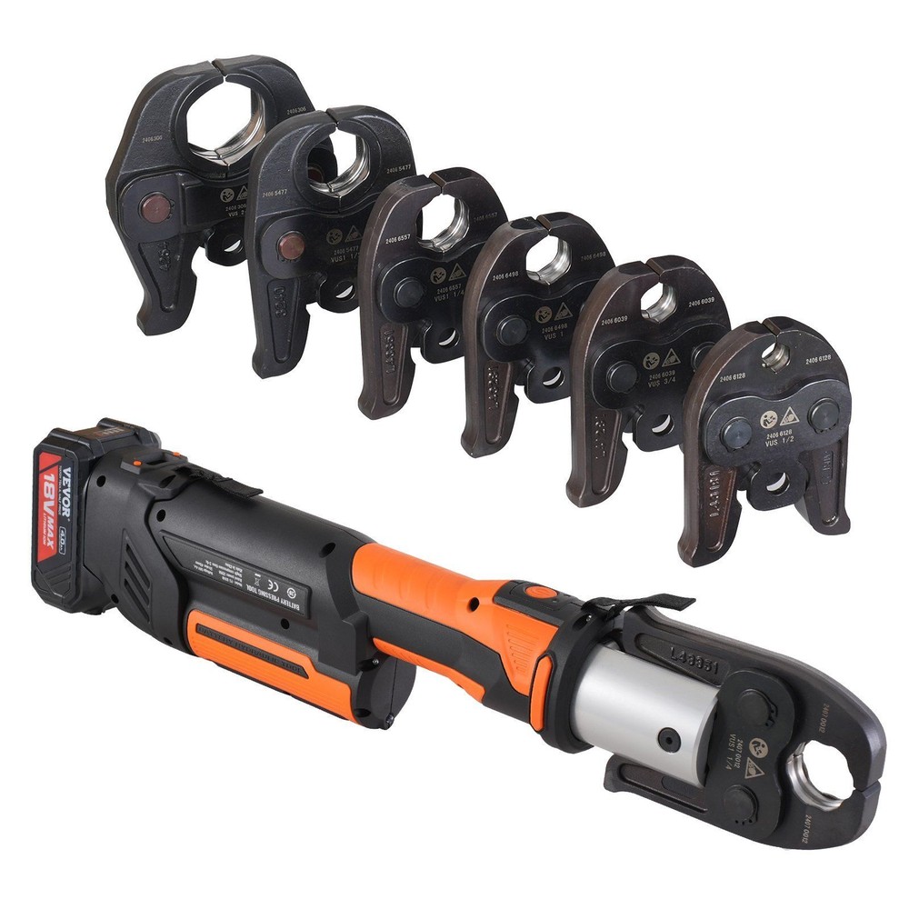 Pro Press Tool Pipe Crimping Kit Press Tool Battery Kit with 6 Jaws