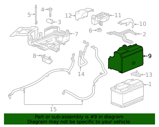 Genuine GM Battery Cover 84640368