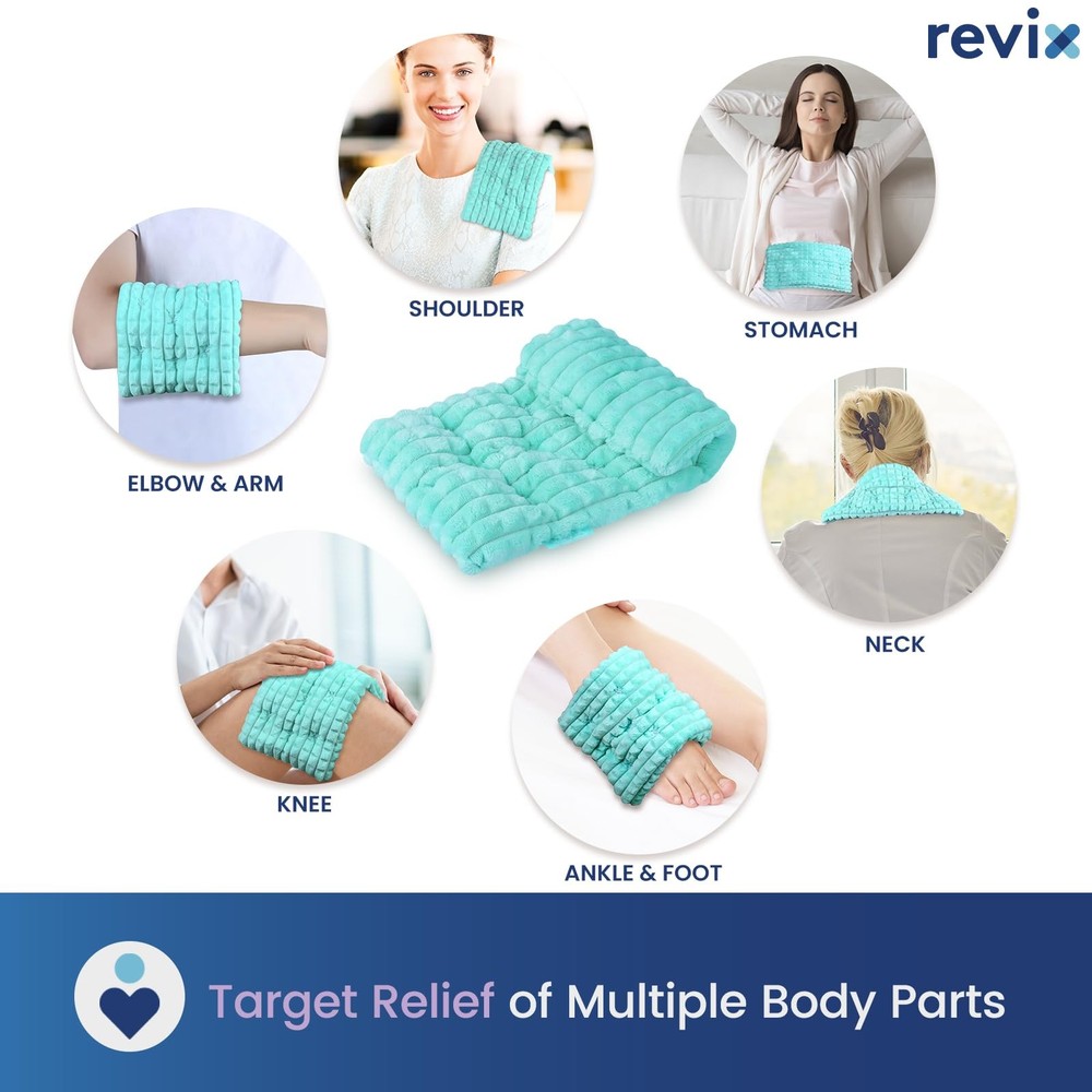 REVIX 6 * 12" Moist Heating Pad Microwavable, Reusable Microwave Heating Pads