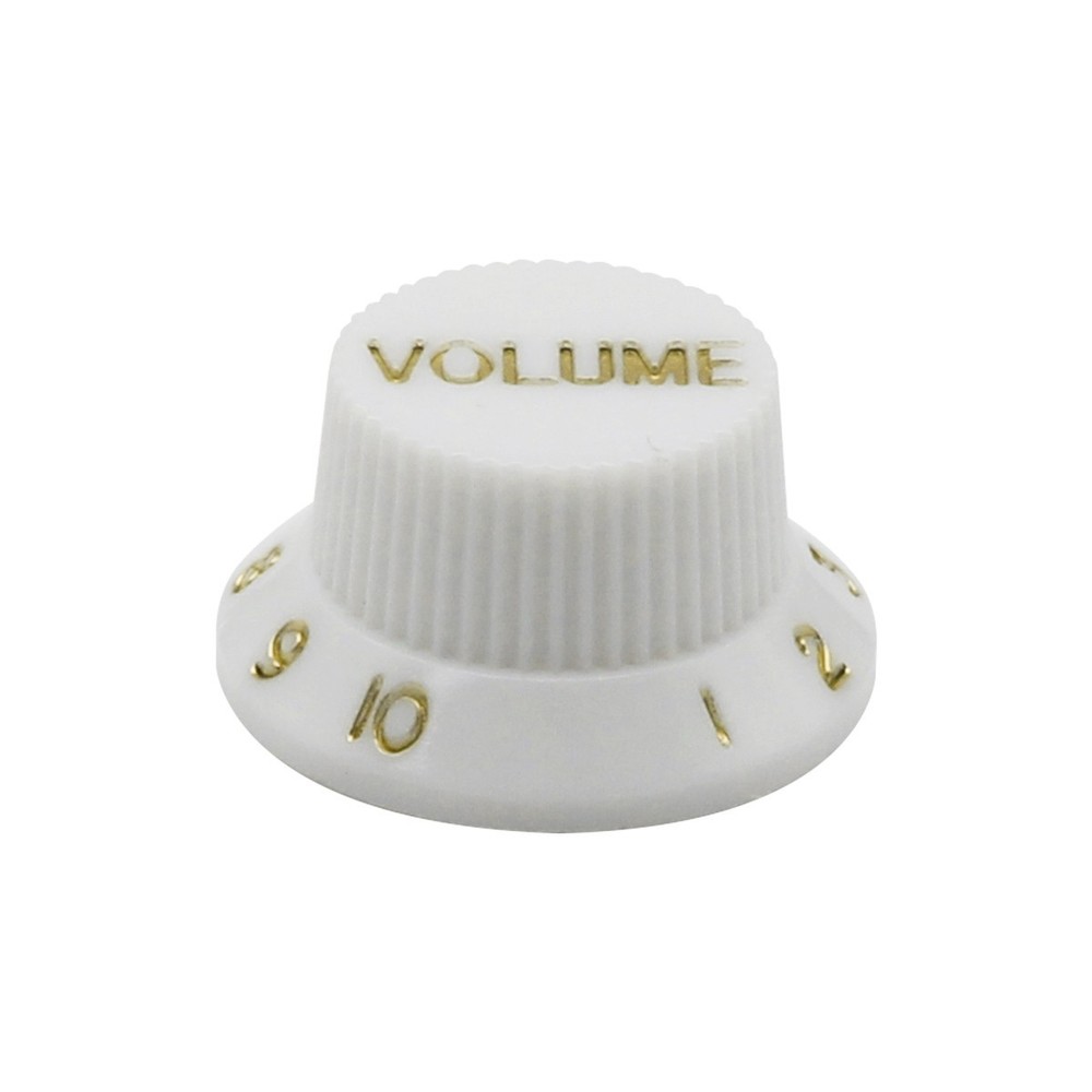 Sets of White 100 Volume & 100 Tone Knobs FD ST Style Guitar Knobs Plastic