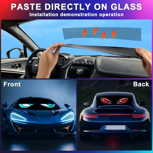 Devil Eyes Light for Cars, 2-Pack LED Eyes for Car Windshield with Perfect