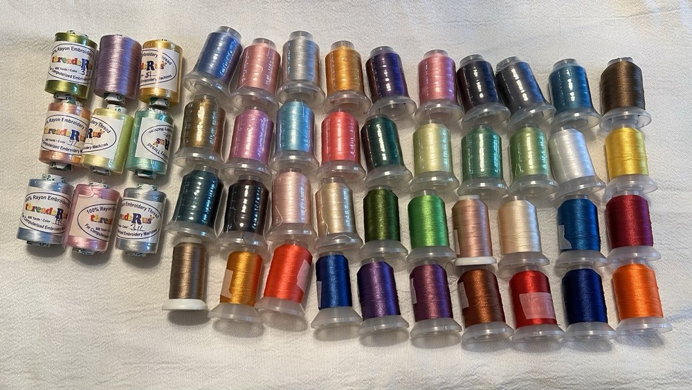 embroidery thread spools