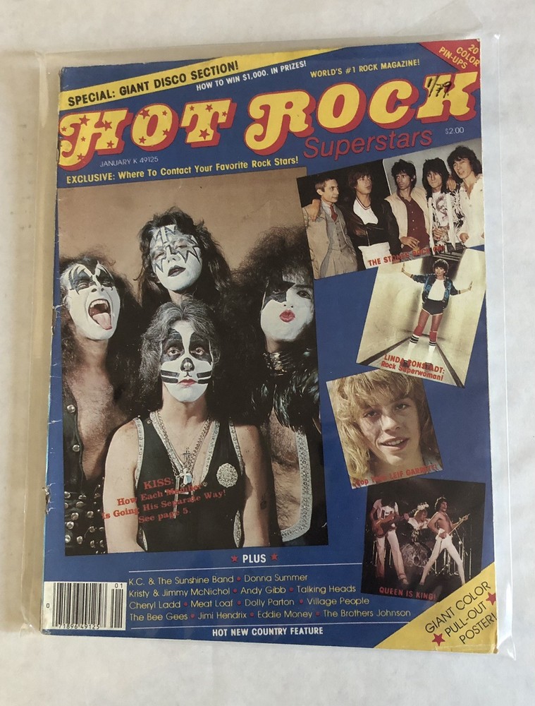 Hot Rock Superstars Magazine KISS Queen Rolling Stones *READ*
