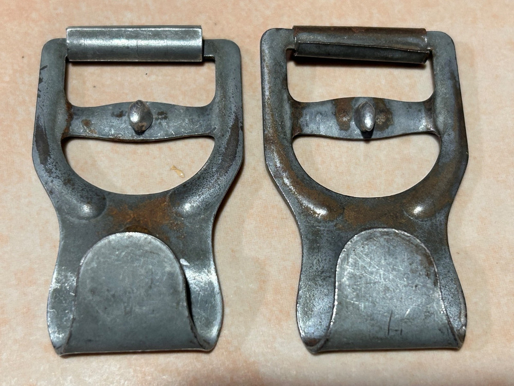 Two Original German WW2 Y Strap or Rucksack Hooks