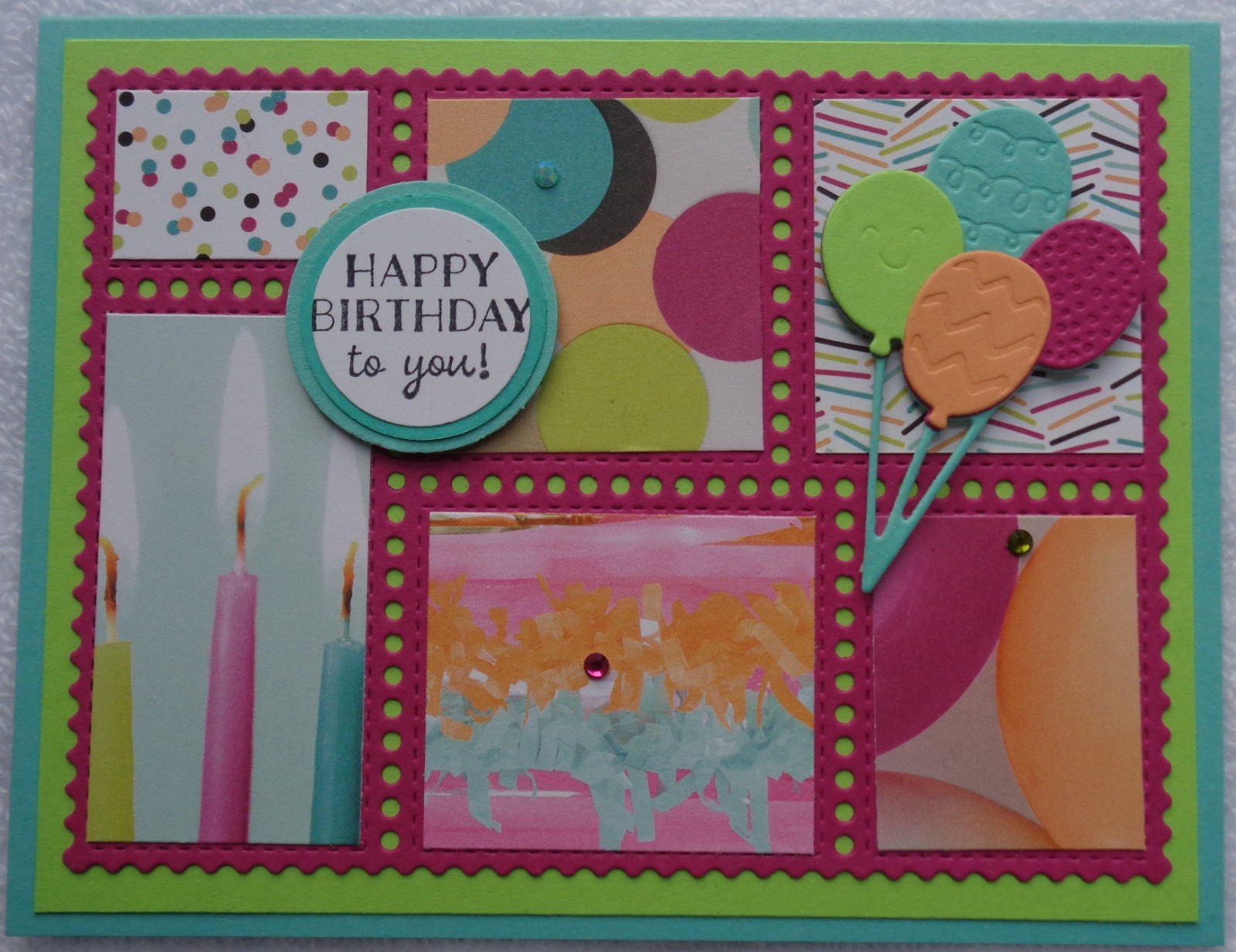 Stampin Up! Card Kit HAPPY BIRTHDAY Postage Collage FUN Picture Perfect Party