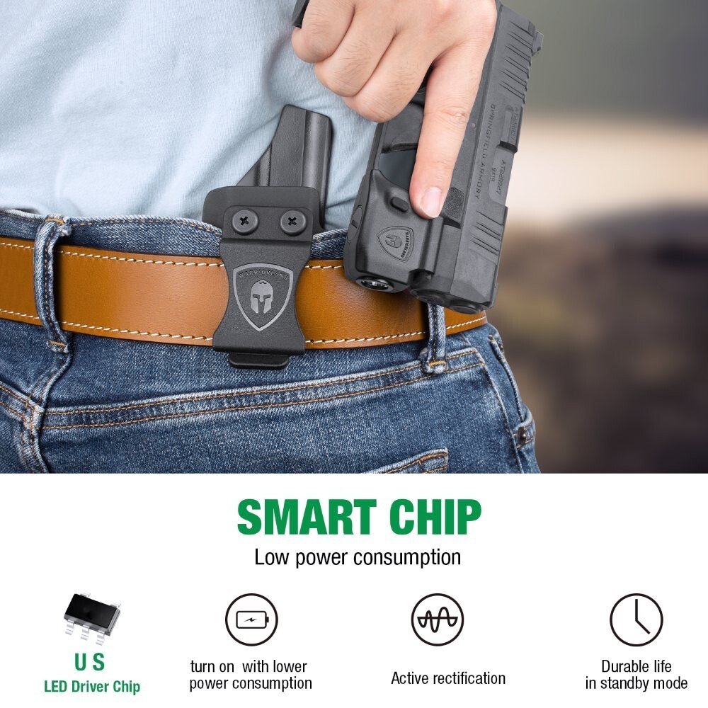 TSG IWB RH Holster & Mini Gun Light Combo: Springfield Hellcat (Not Hellcat Pro)