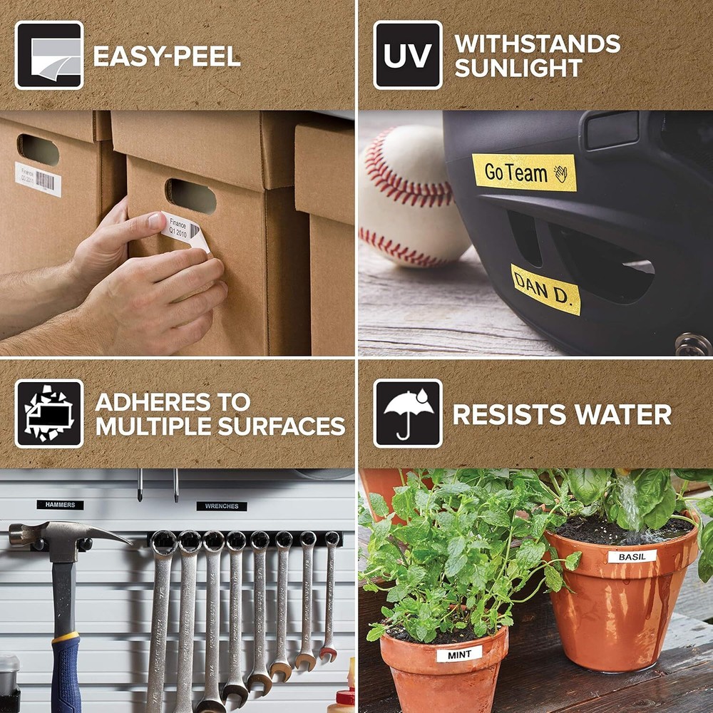 Labels for LabelManager and LabelWriter Duo Label Makers, Great for Organization